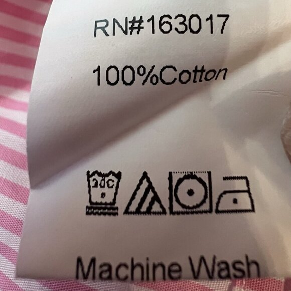 Princess Polly Chloe Button Down Poplin Shirt Long Sleeve Pink Stripe Size 12 - Picture 5 of 7